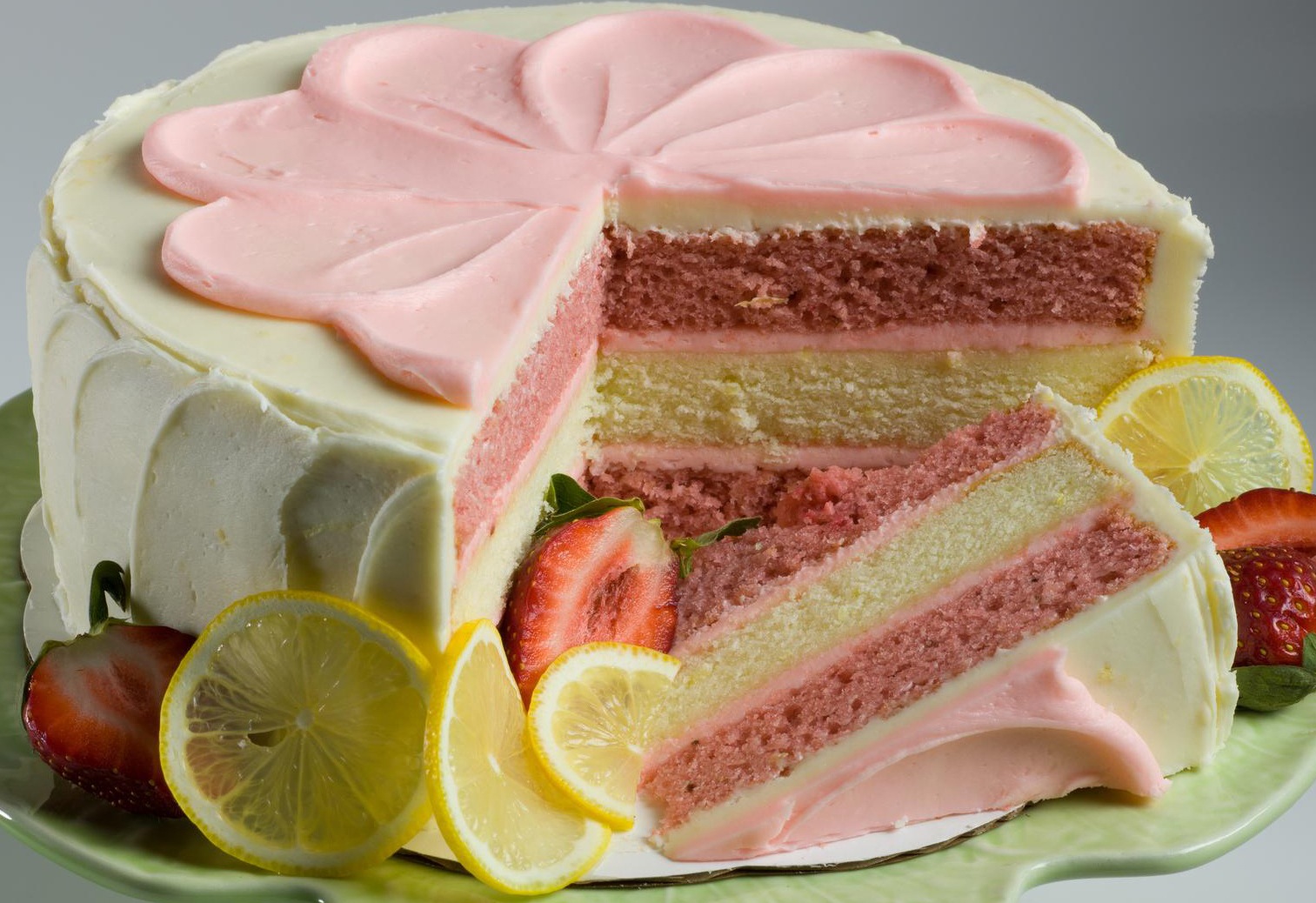 Strawberry And Lemon Layer Cake