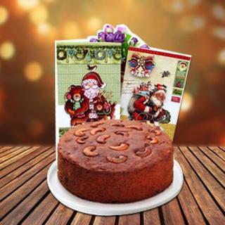 Christmas Plum Cake & Greeting Card