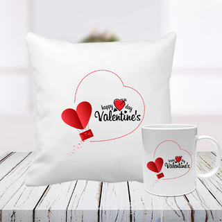 Exclusive Valentine Cushion and Mug - Indiagift