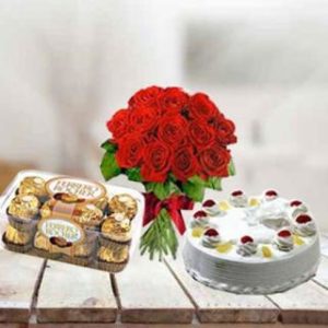 cake-flowers-chocolates