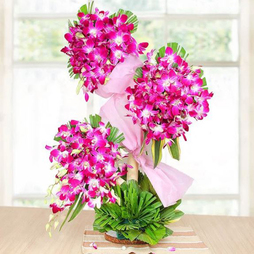 Lovely Orchids Tall Arrangement