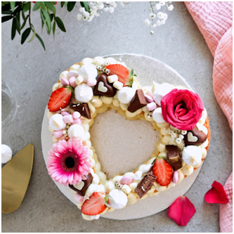 Hollow Heart Shaped Cake