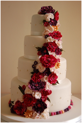 colorful wedding cake