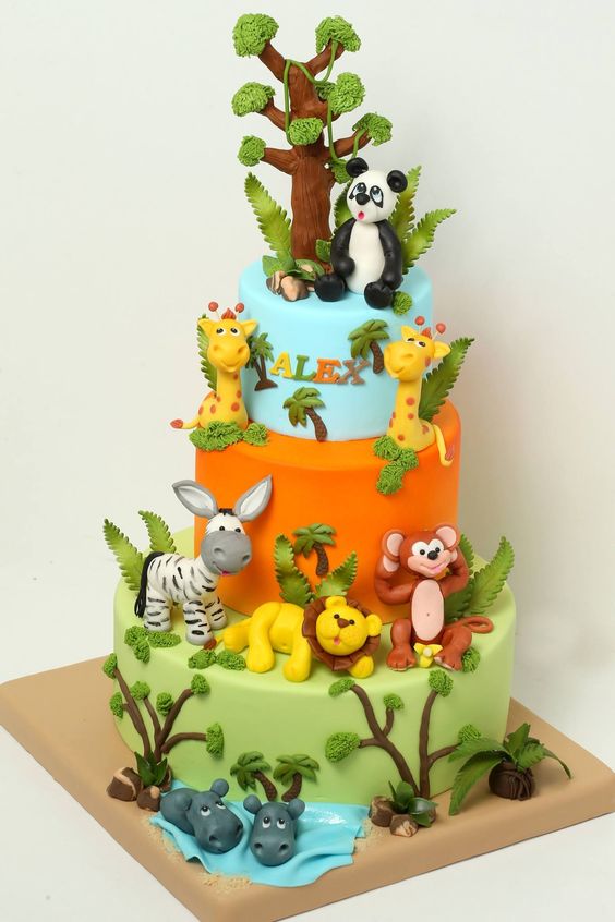 Animal Themes cakes for kids Birthday
