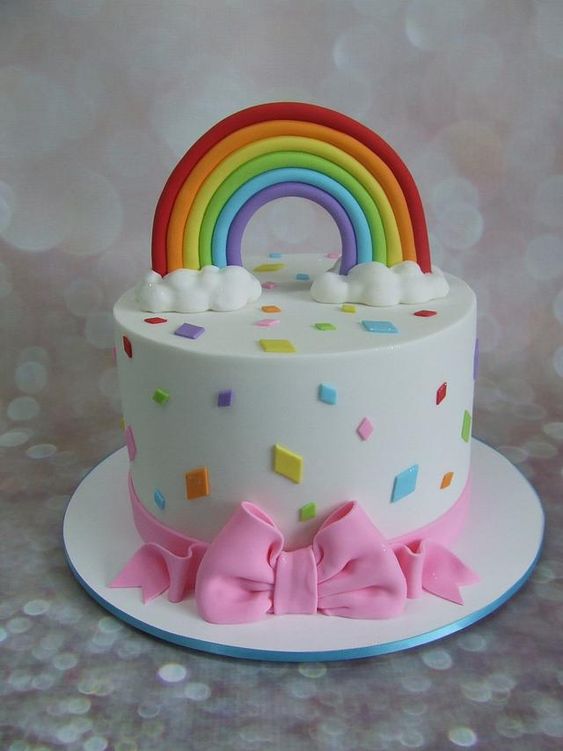 The Beautiful Rainbow Fondant Cake and Rainbow Birthday Party! | Live.  Learn. Love. Eat.