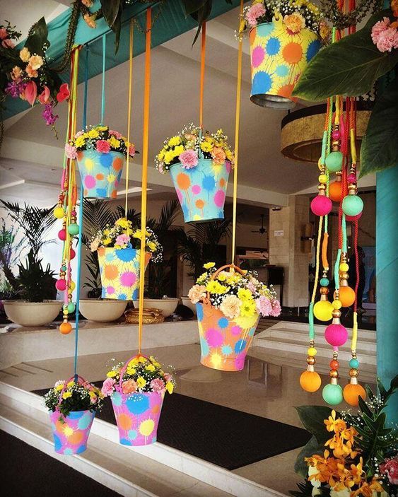 balcony decoration for Holi