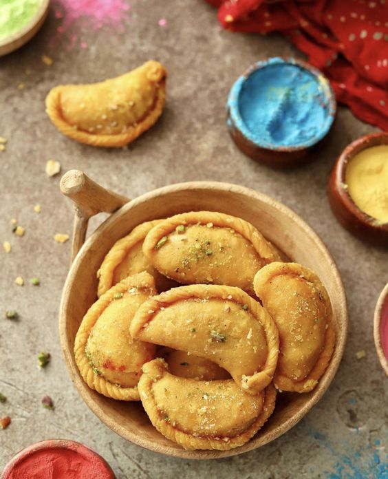 holi sweets - gujiya