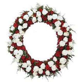 White Roses Wreath