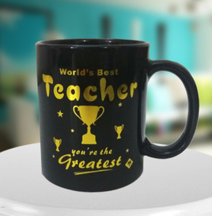 Worlds Best Teacher Black Mug