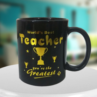 Worlds Best Teacher Black Mug