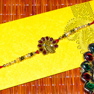 Golden Peacock Rakhi