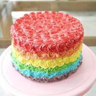 Valentine Rainbow Cake