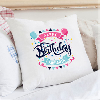  Colourful Personalised Birthday Cushion