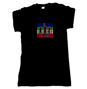 LED TShirt Colorful Print
