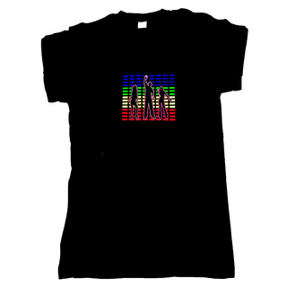 LED TShirt Colorful Print