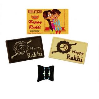 Happy Rakhi Twin Chocolate with 2 Rakhis