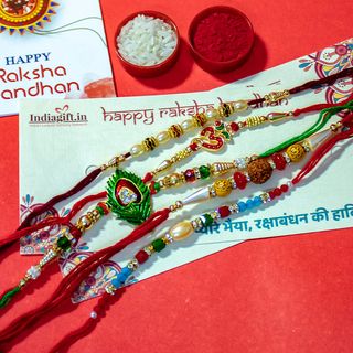 Beautiful Rakhi Combo of 5