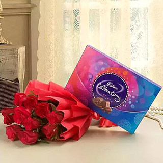 Valentine Roses with Chocolate