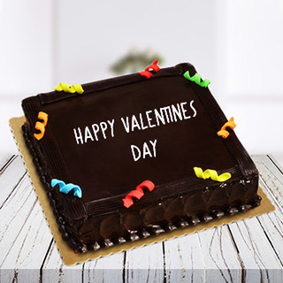 Valentine Rich Chocolate Truffle Square Cake