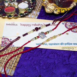 Exquisite 3 Rakhi Combo