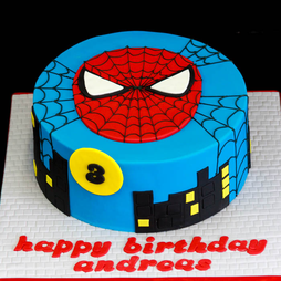 Spider Man Fondant Cake