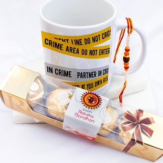 Crime Partner Rakhi & Ferrero Rocher Combo