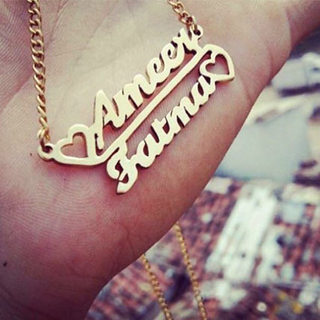 Personalised Neckpiece Pendant Couple Name