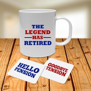 Retirement Mug and Coasters Set