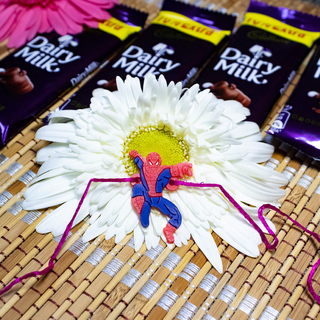 Spider Man Rakhi With Chocolates