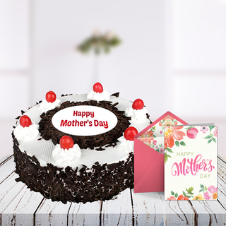 Mothers Day Blackforest Cake and Card