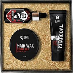 Beardo Beard Oil, Hair Wax & Facewash Combo (Set of 3)
