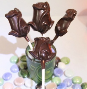 Chocolate Rose Lollies