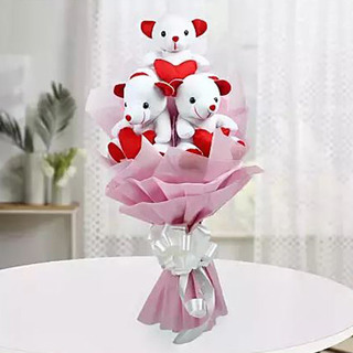 Valentine Cute Teddy Bouquet