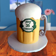 Beer Mug Fondant Cake