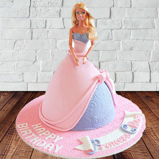 Barbie Gown Fondant Cake