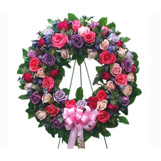 Mixed Roses Wreath