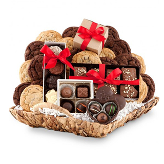 Basket of Chocolate & Cookies