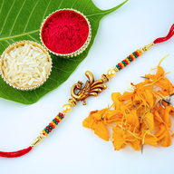 Colorful Peacock Mauli Rakhi