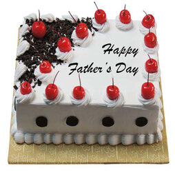 Fathers Day Square Black Forest Cake