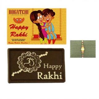 Happy Rakhi Chocolate with Pearl Rakhi