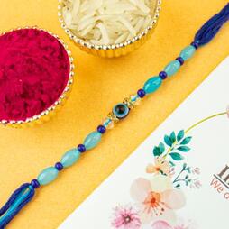 Beautiful Blue Beads Rakhi