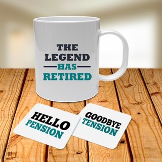 Retirement Mug and Coasters Combo