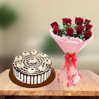 Coffee Cake & Red Roses