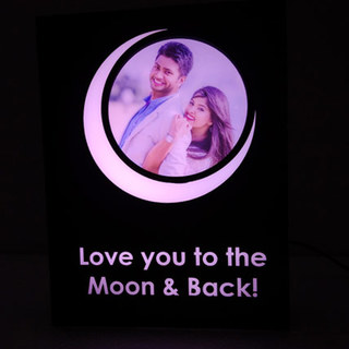 Love to the Moon Personalized lamp.