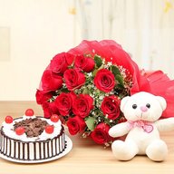 Love combo with blackforest Cake