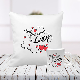 All You Need Is Love Cushion and Mug 