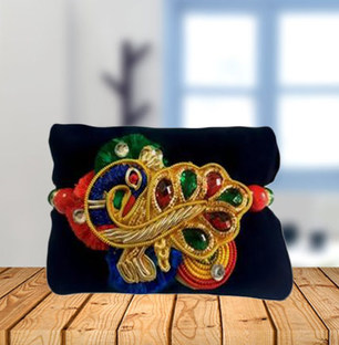 Beautiful Peacock Motif Rakhi