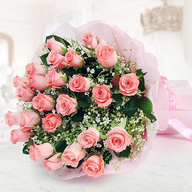 Valentine 75 Pink Roses Bouquet