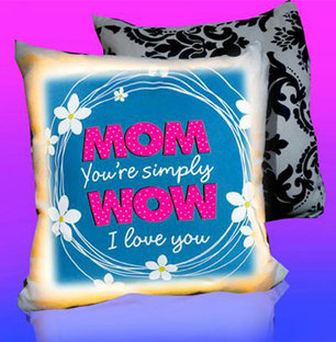 Mothers Day LED Cushion WOW MOM