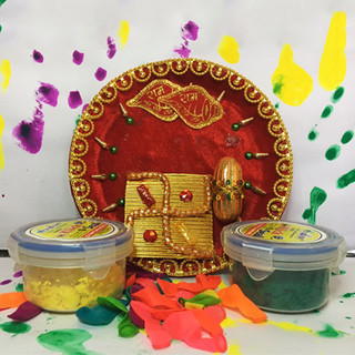 Pooja Thali with Colors Combo